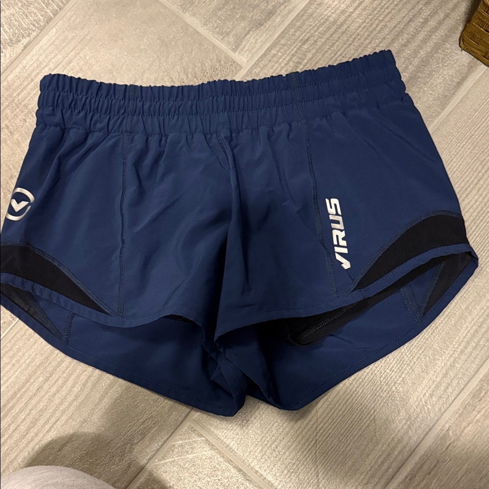 Virus Women's Athletic Shorts in Navy and Black